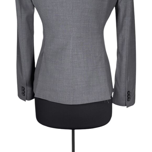Banana Republic Women's Blazer Gray Wool Stretch Office Business Suit Jacket 6 - Picture 9 of 10